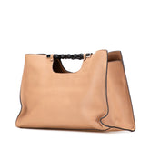 グッチ バンブー ハンドバッグ ショルダーバッグ 2WAY 370829 ベージュ レザー レディース GUCCI 【中古】